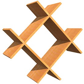 2 wide storage shelf 3D Object | FREE Artlantis Objects Download